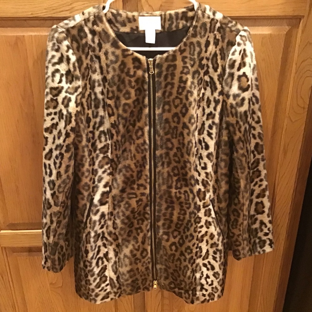 Chico’s Leopard Size 0 Zipper Front